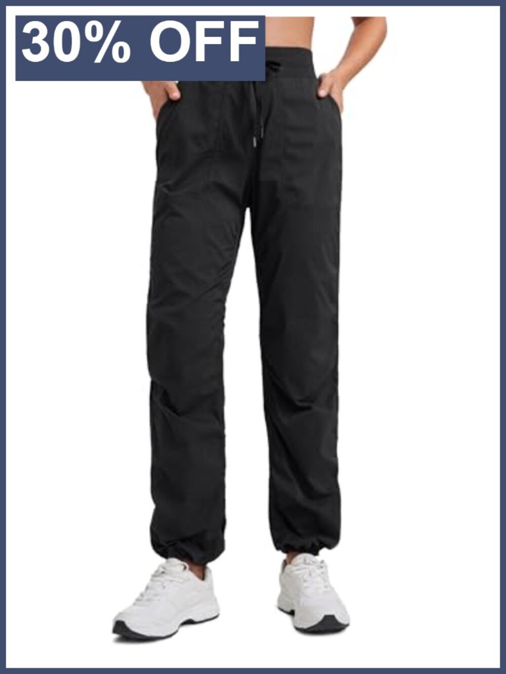 CRZ YOGA Straight Leg Active Pants Lightweight Quick-Dry Drawstring Joggers